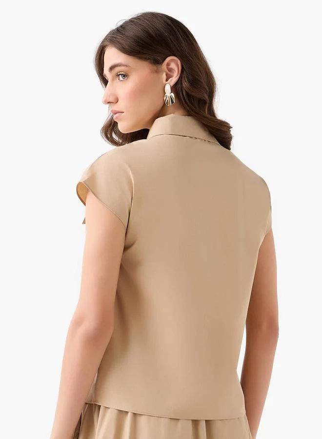 2Xtremz 2Xtremz Cotton Shirt with Lace Embroidery